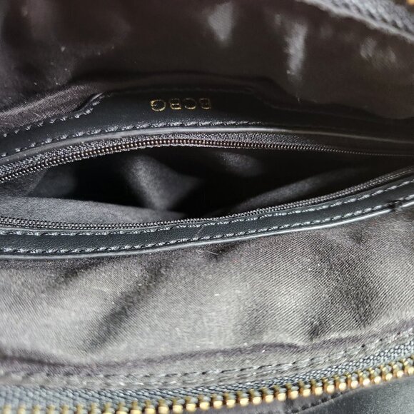 BCBG Purse Shoulder Bag Black with Golden Colour Hardware Polyvinyl Larg… - Picture 5 of 16